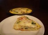 Bacon Spinach Quiche on Mashed Potatoes