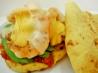Curry Naan Open Faced Grilled Shrimp Sandwich. Recipe by Fuichan