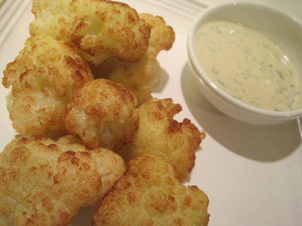 Fried Cauliflower With Tahini Sauce. Photo by Sandi (From CA)