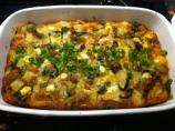 Potato Strata With Spinach, Sausage and Goat Cheese