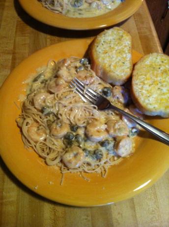 Angel Hair Pasta With Shrimp and Creamy Lemon Caper Sauce. Photo by Beemergirl1975