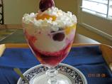 Peach Melba With Amarena Cherries - Pfirsich Melba