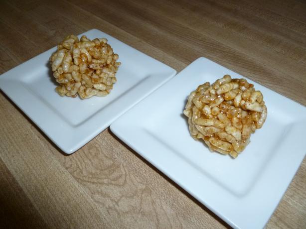Crunchy Speckled Bubble Bars or Borugula (Murmura) Laddu. Photo by Ambervim