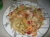 Shrimp With Pasta, Asparagus, Artichoke & Diced Tomatoes