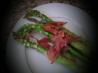 Asparagus With Proscuitto Chips. Photo by threeovens