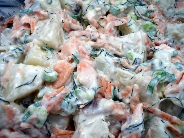 Smoked Trout Potato Salad With Dill and Horseradish. Photo by JustJanS
