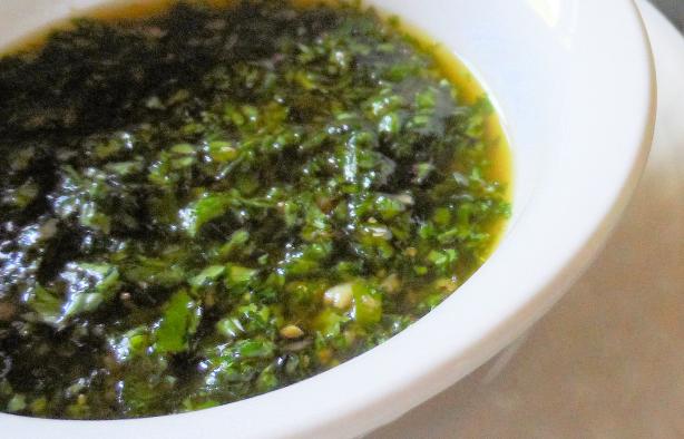 Parsley, Olive Oil, and Garlic Sauce. Photo by Bobtail