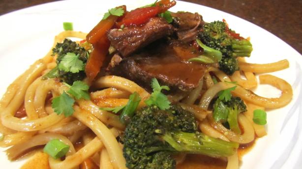 Asian Chuck Pot Roast With Veggies and Udon Noodle. Photo by Rita~