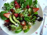 Strawberry Avocado Salad With Field Greens. Photo by BecR