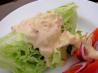 Homemade Thousand Island Dressing over Iceberg Lettuce