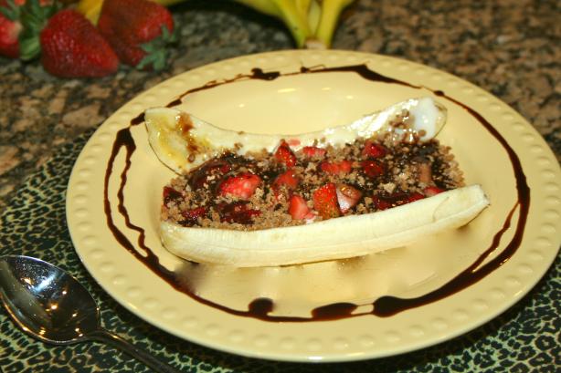 Healthy Strawberry Banana Split. Photo by bethroan