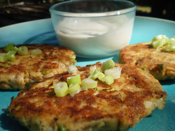 Salmon Cakes With Ginger-Sesame Sauce. Photo by breezermom