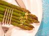Asparagus With Butter Lemon and Mint Drizzle. Recipe by Annacia