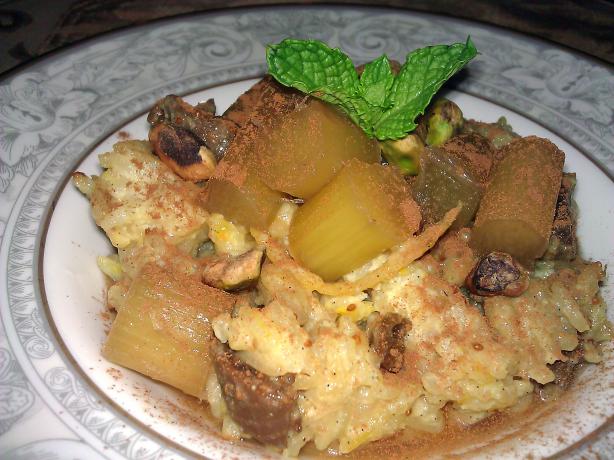 Oriental Rice Pudding With Rhubarb. Photo by mersaydees