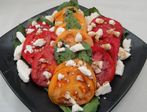 Sticky Balsamic Tomato Salad. Photo by Debbwl