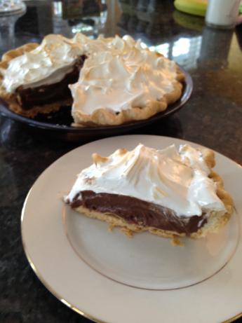 Best Ever Chocolate Pie &ndash;  With Seven Minute Frosting. Photo by Carol's Mistletoe Kitchen