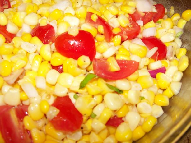 Fresh Corn and Tomato Salad. Photo by Becky in Wisconsin