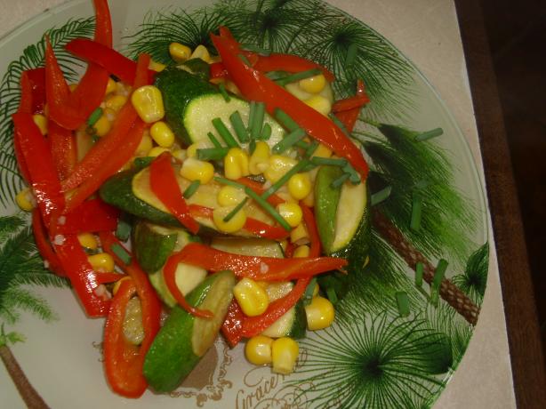 Quick Corn and Zucchini Saute. Photo by Karen Elizabeth