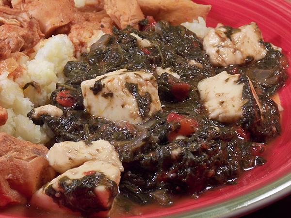 Jaffrey's Homemade Indian Cheese With Spinach. Photo by Lavender Lynn