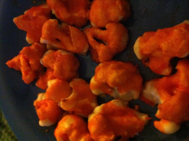 Baked Vegetarian Buffalo Cauliflower "wings". Photo by raie40