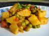 Curried Potatoes and Peas (Alu Mattar). Recipe by CJAY
