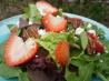 Mixed Lettuces With Strawberries, Goat Cheese and Pecans