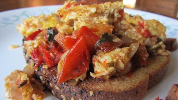 Basque Scrambled Eggs (Tapas). Photo by Rita~
