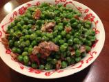 Peas With Mushrooms, Bacon & Cream