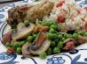 Peas With Mushrooms, Bacon & Cream