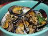 Broiled Garlic Mussels (Moules Gratiees ). Recipe by pammyowl