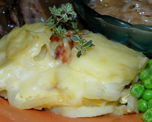 Aragonese Potatoes Au Gratin (Patatas Gratinadas De Aragon). Photo by Baby Kato