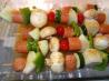 Summer Time Yum - Sausage and Vegetable Kabobs on the Grill. Recipe by Viclynn