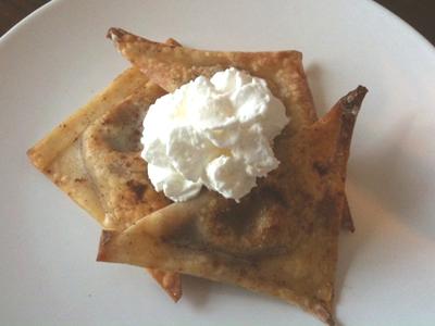 Pumpkin Pie Wontons. Photo by Kristine at Food.com