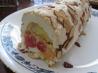 Peach and Passionfruit Pavlova Roll. Recipe by Tea Girl
