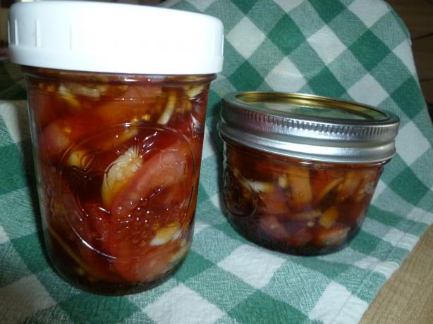 Pickled Pear Tomatoes With Rosemary. Photo by Ambervim