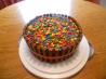 Bucket of M&M's Kit Kat Cake. Recipe by Jennibear
