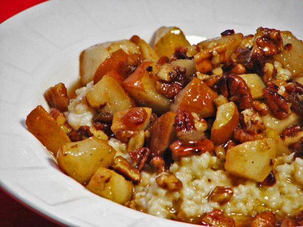 Irish Oatmeal With Pears and Maple. Photo by Kerfuffle-Upon-Wincle
