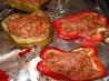 Ground Turkey Stuffed Peppers. Recipe by Charlene Keeler