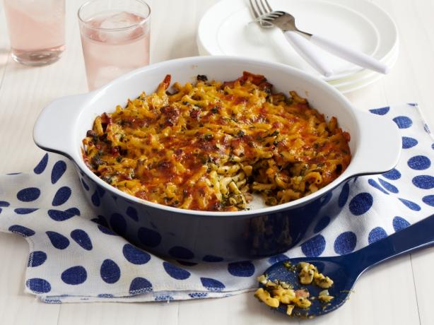 Baked Mac and Cheese With Diced Ham and Spinach. Photo by TARGET&reg; Recipes