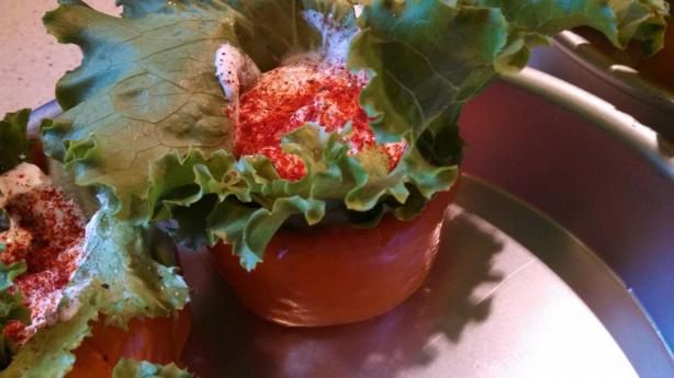 Yoghurt Filled Capsicums / Bell Peppers. Photo by Elmotoo