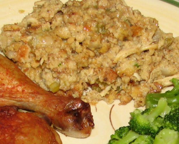 Mama's Southern Style Cornbread Dressing. Photo by Irishcolleen