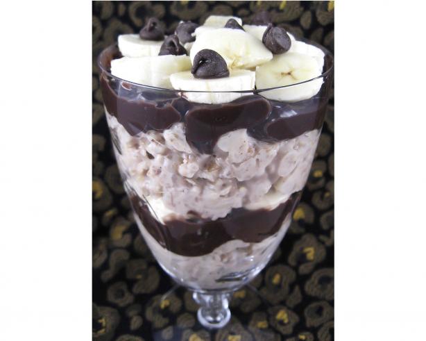Hungry Girl Banana-Choco-Rama Oatmeal Parfait. Photo by Kathy at Food.com