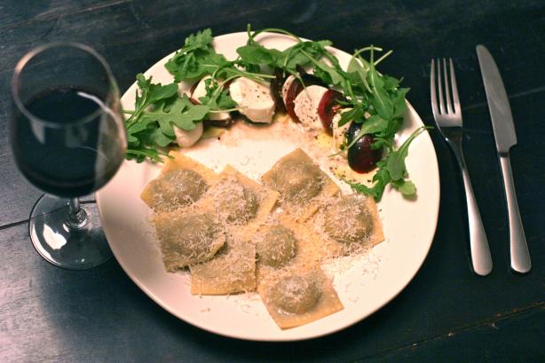 Radicchio, Walnuts & Ricotta Ravioli. Photo by ItalianMondays