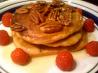 Maple Pecan Almond Raisin Pancakes. Recipe by Emma Pham