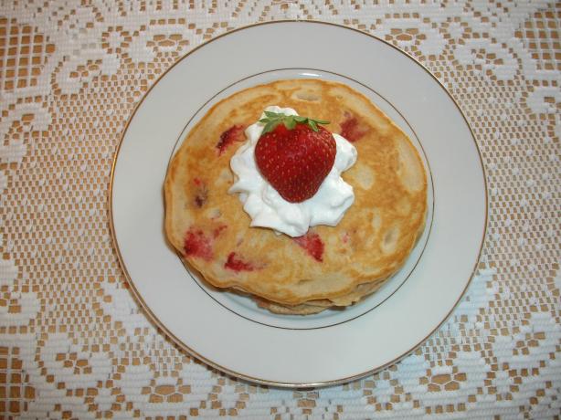 Strawberry Vanilla Pancakes. Photo by Domestic Goddess