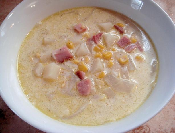 Corn and Ham Soup. Photo by RuPei