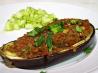 North African Bulgar Stuffed Baby Eggplant. Recipe by Annacia
