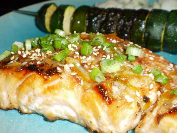Grilled Salmon With Orange Glaze. Photo by breezermom