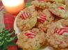 Peppermint Pecan Candy Cane Blossoms - Cookies
