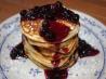 Lemon Ricotta Pancakes With Warm Blueberry Compote. Recipe by Annacia